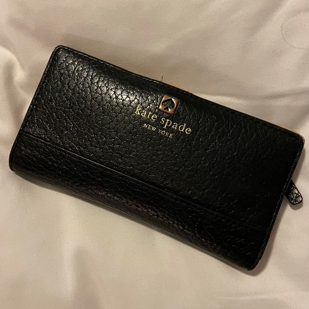 Black Leather Kate Spade Wallet